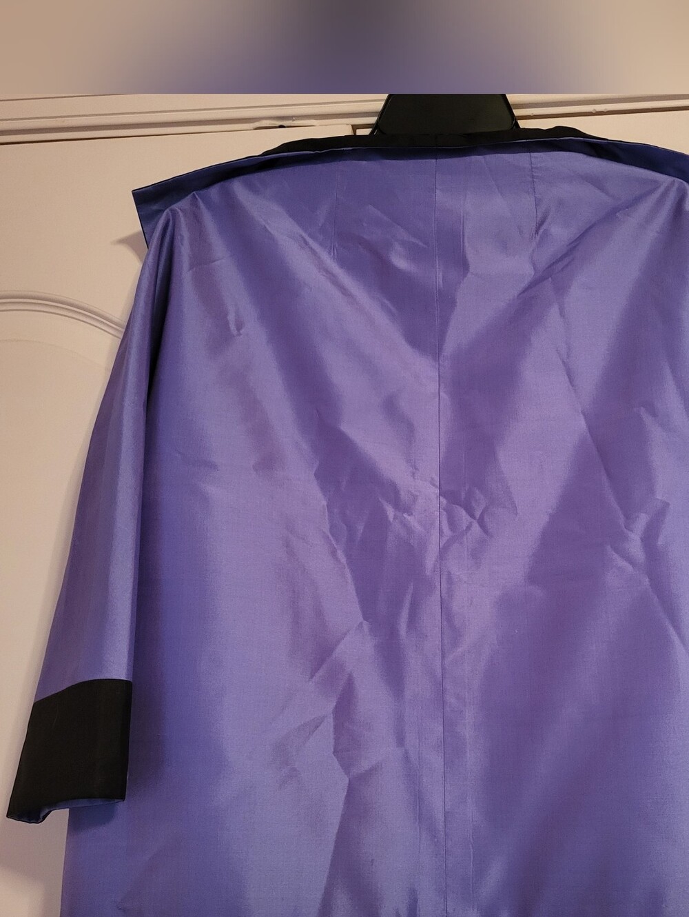 Reversable Purple & Black Satin Open Jacket - Picture 3 of 5